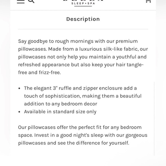 Bella Sleep Spa Ruffled Satin Pillowcase-Confetti, Standard Size - Picture 7 of 7